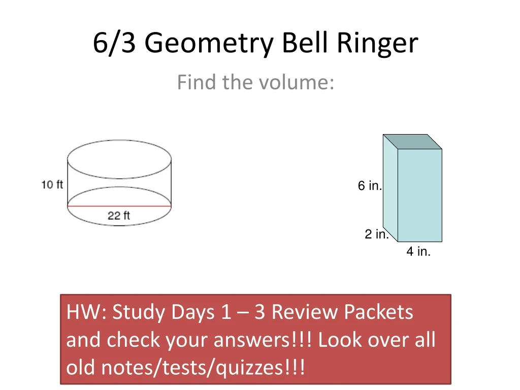 6 3 geometry bell ringer