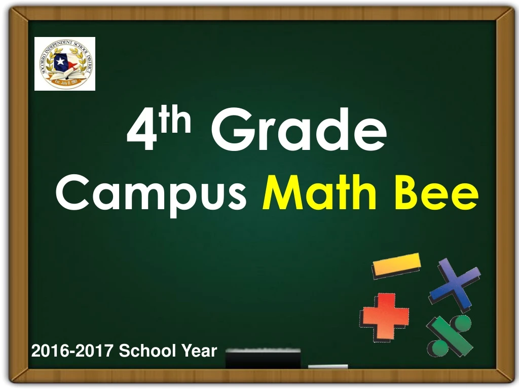 4 th grade campus math bee