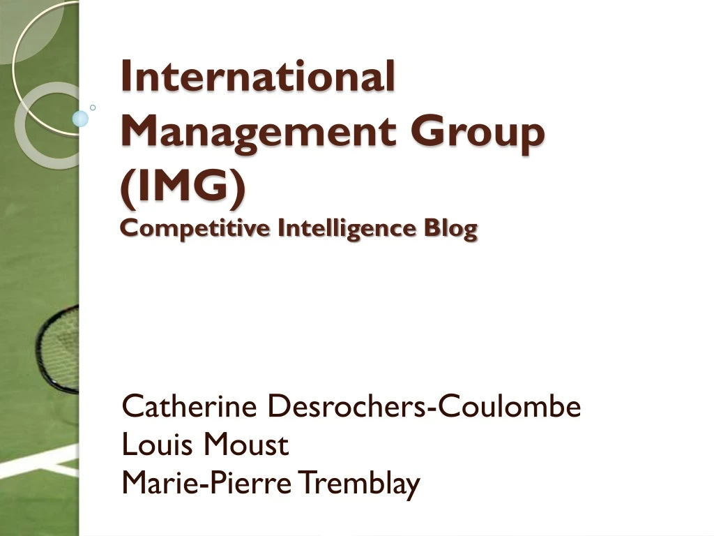 international management group img competitive intelligence blog