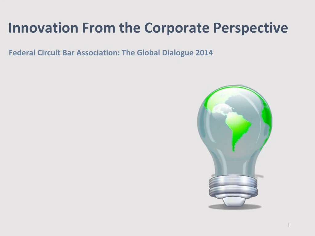 innovation from the corporate perspective