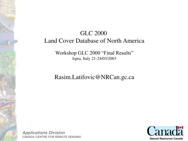 GLC 2000 Land Cover Database of North America