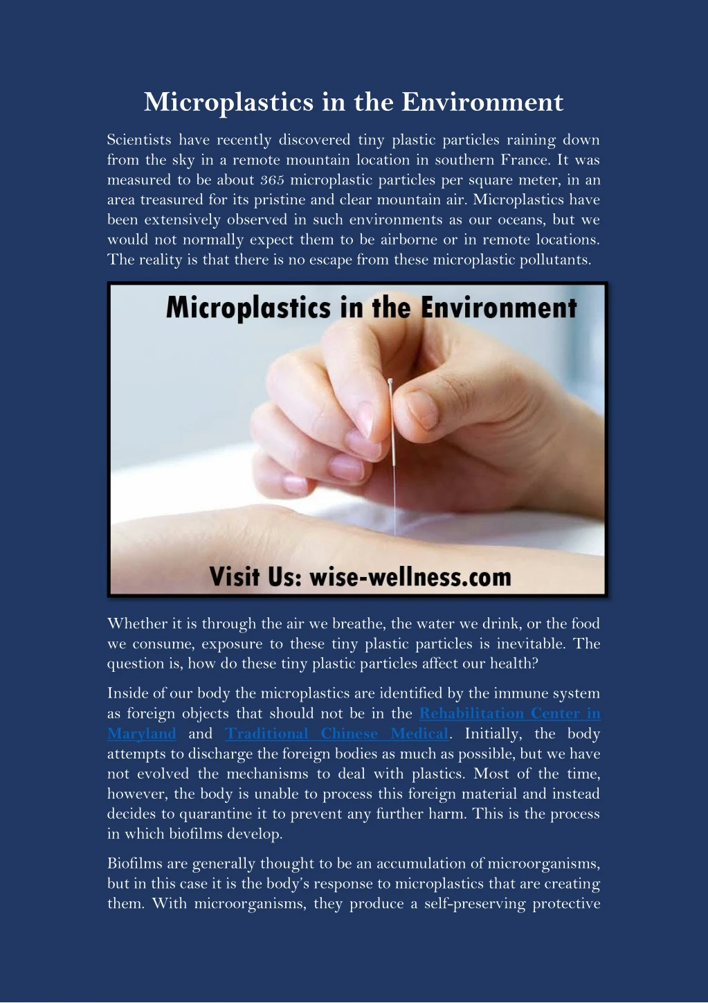 microplastics in the environment