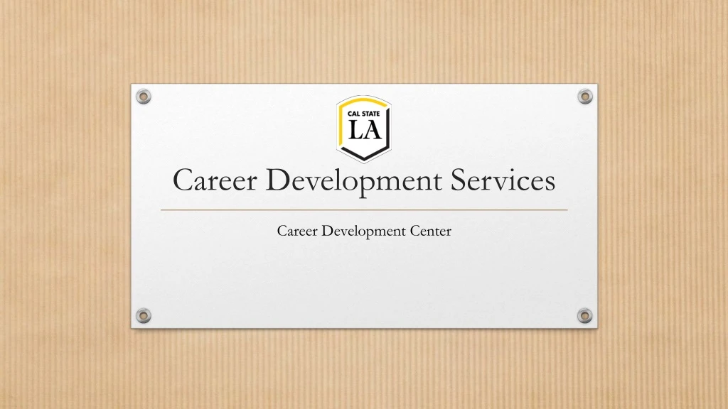 career development services