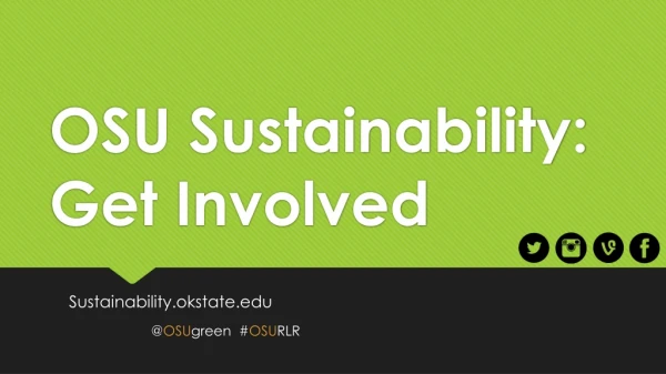 OSU Sustainability: Get Involved