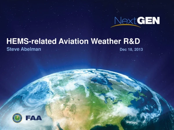 HEMS-related Aviation Weather R&amp;D