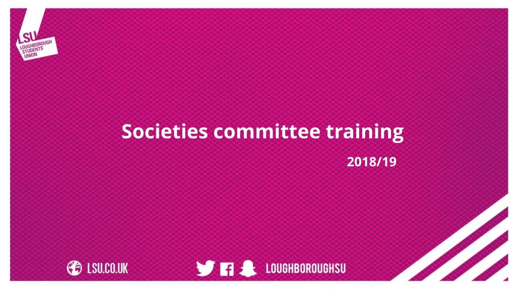 societies committee training