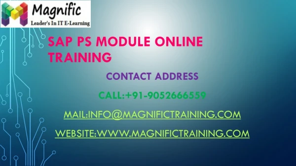sap ps module online training