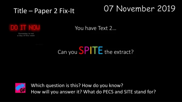 You have Text 2… Can you S P I T E the extract?