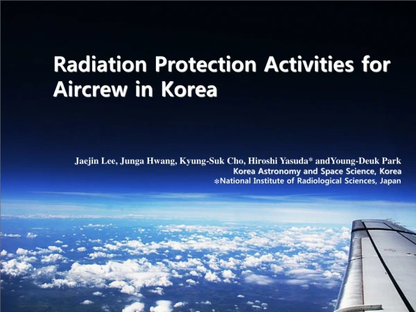 Radiation Protection Activities for Aircrew in Korea