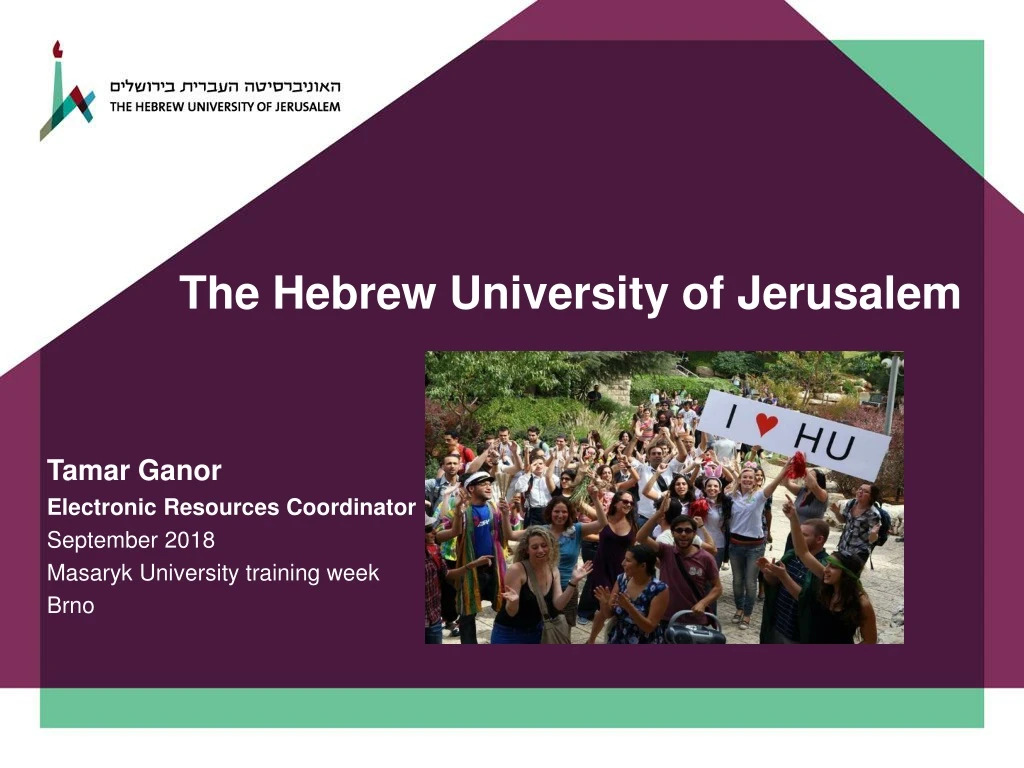 the hebrew university of jerusalem