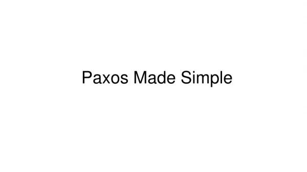 Paxos Made Simple
