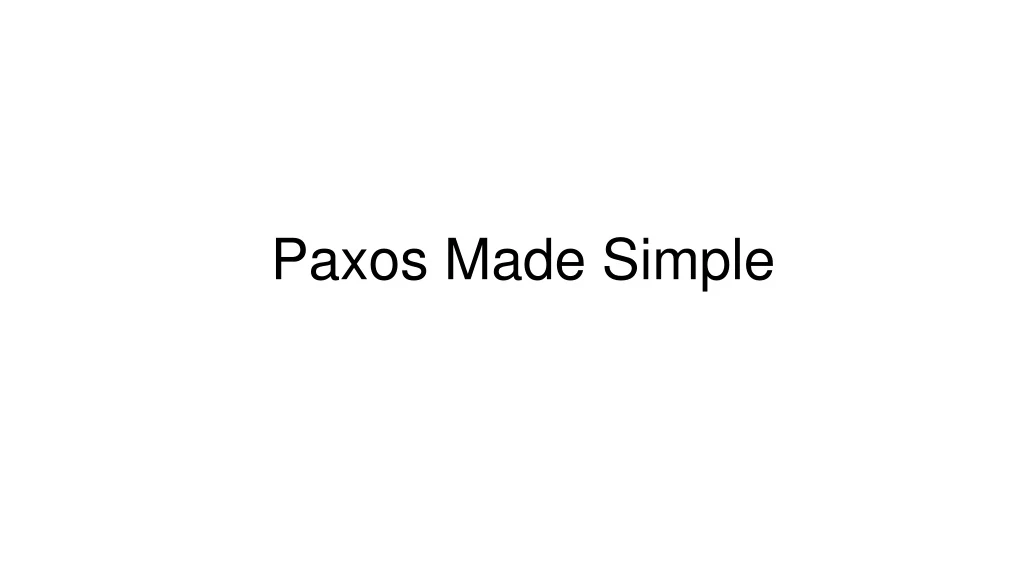 paxos made simple