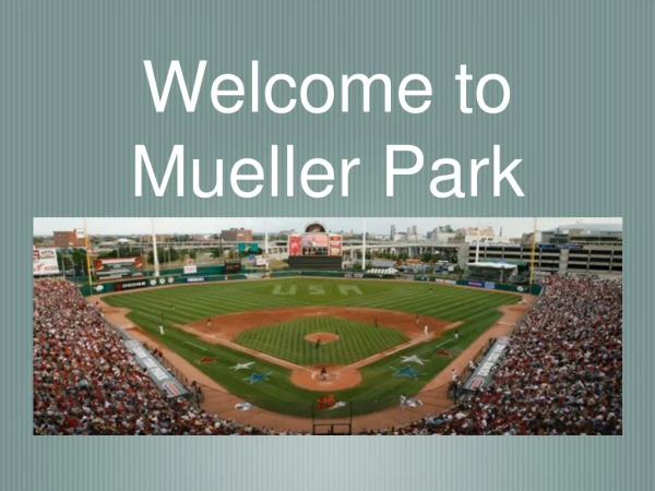 Welcome to Mueller Park