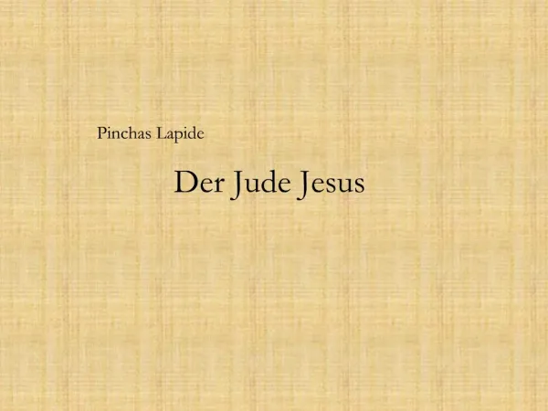 Der Jude Jesus