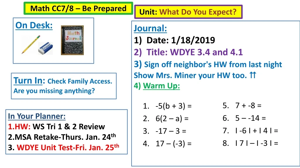 math cc7 8 be prepared