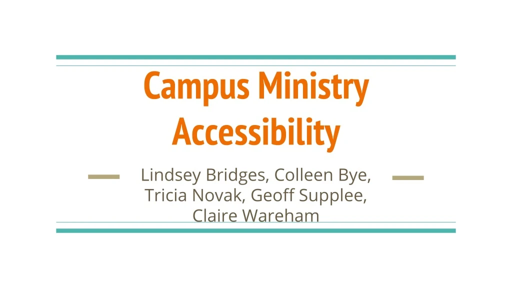 campus ministry accessibility