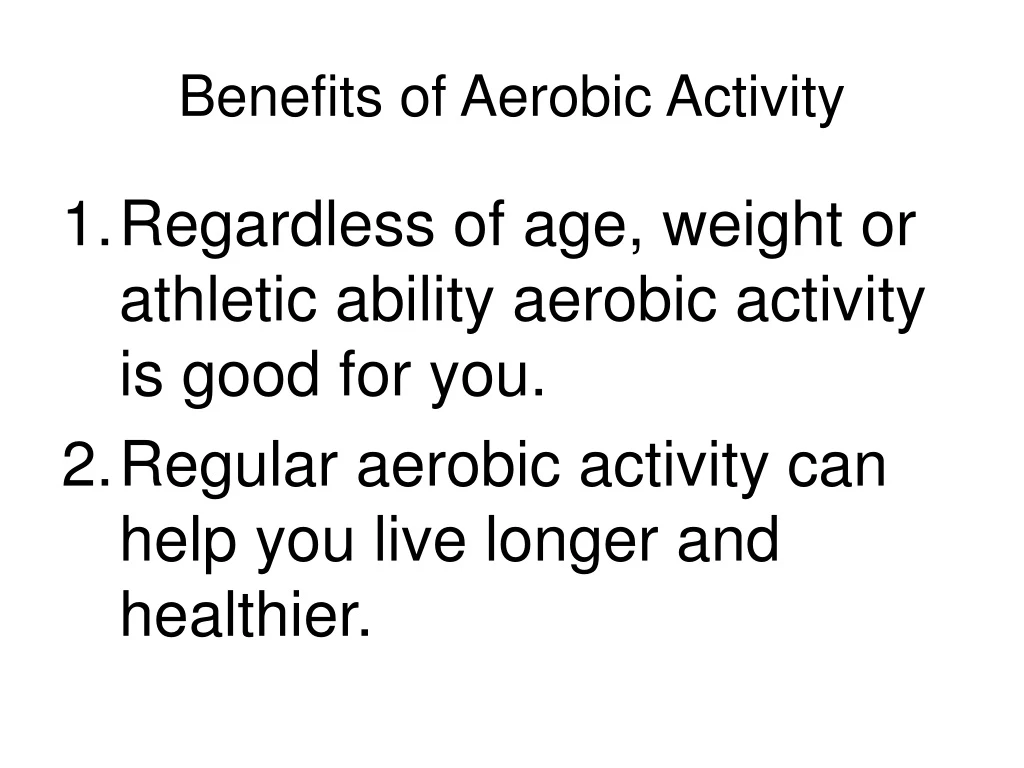 benefits of aerobic activity
