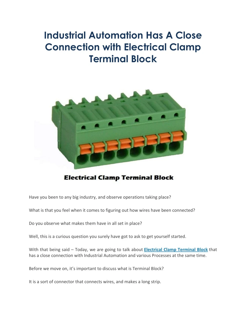 industrial automation has a close connection with