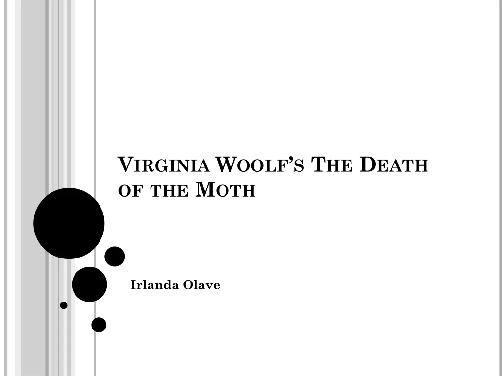 virginia woolf s the death of the moth