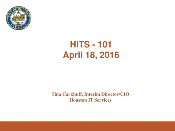 HITS - 101 April 18, 2016