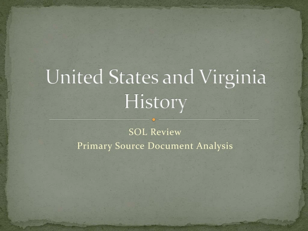 united states and virginia history