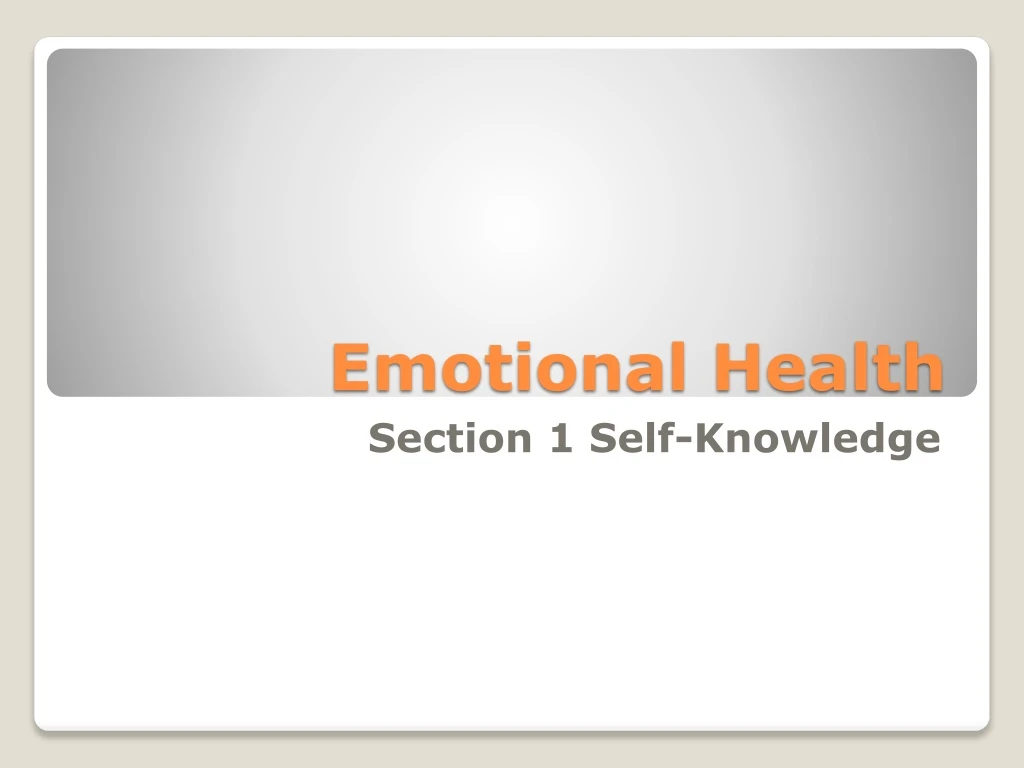 emotional health