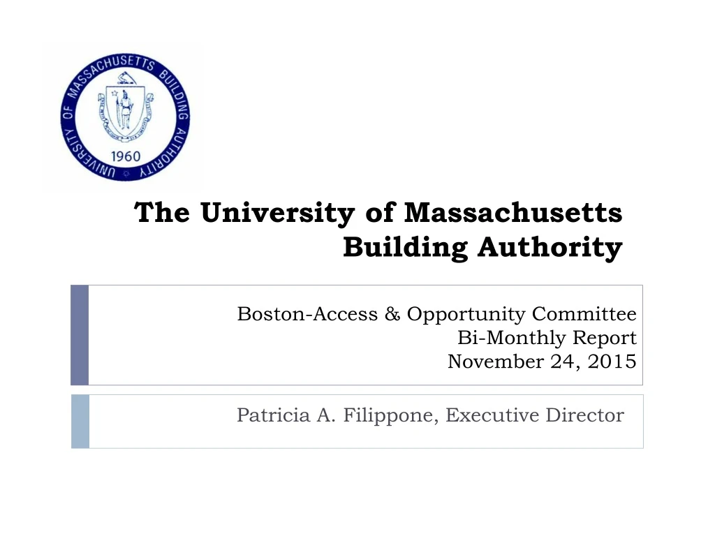 the university of massachusetts building authority