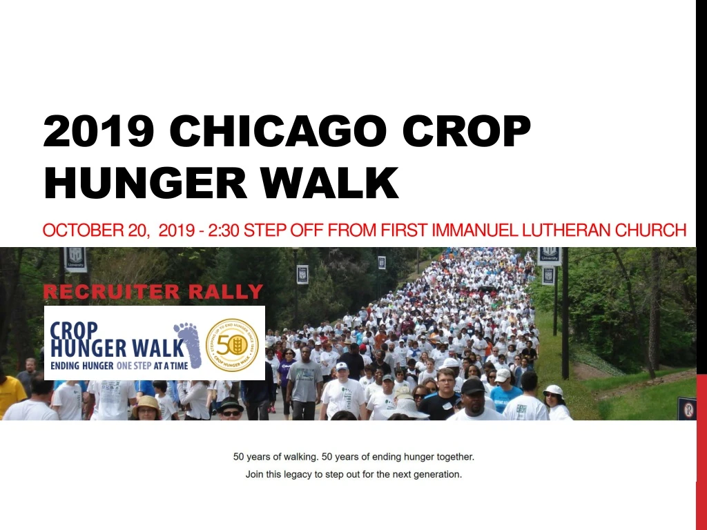 2019 chicago crop hunger walk october 20 2019 2 30 step off from first immanuel lutheran church