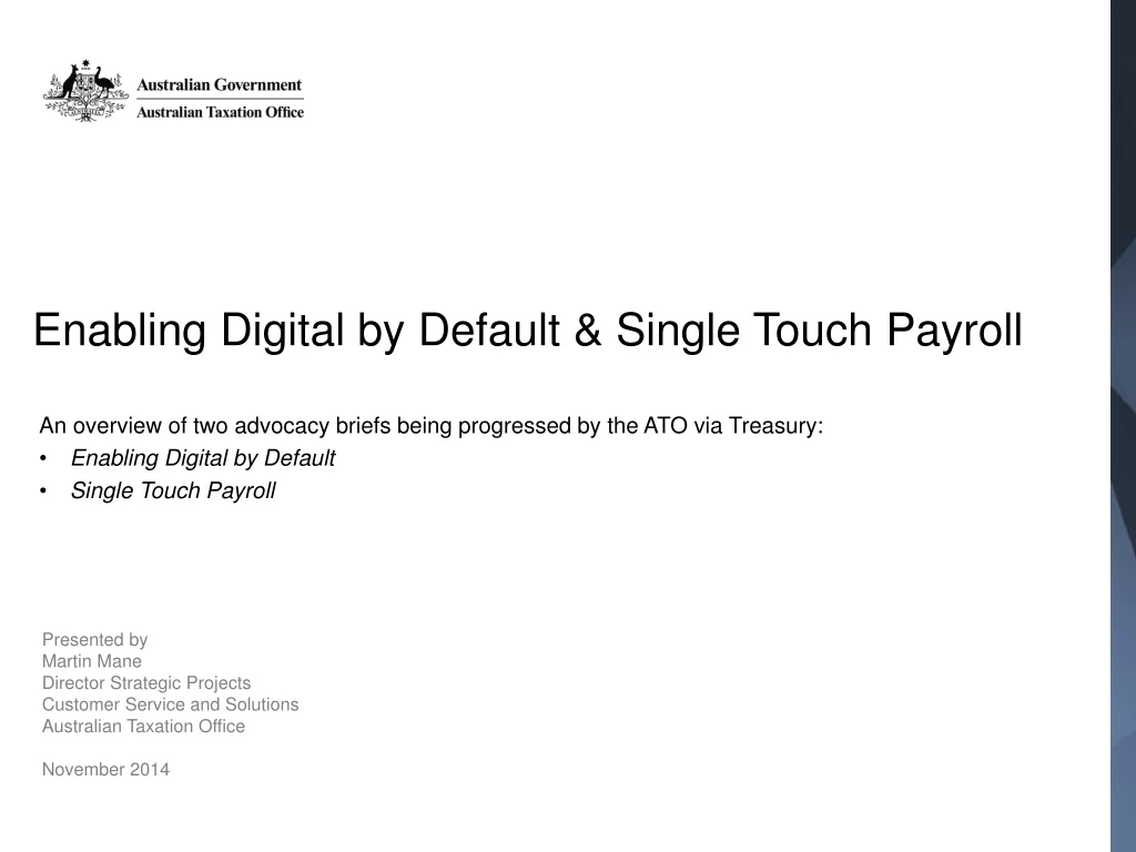enabling digital by default single touch payroll