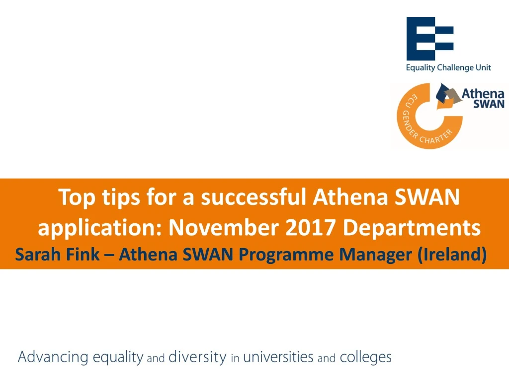 top tips for a successful athena swan application