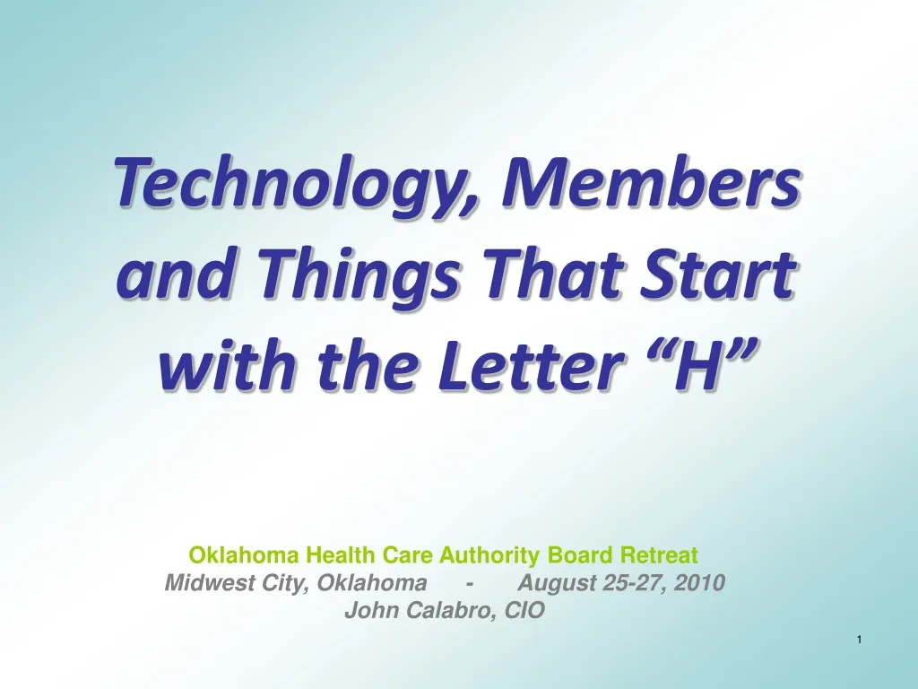 technology members and things that start with the letter h