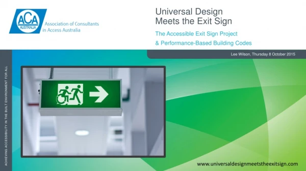Universal Design Meets the Exit Sign