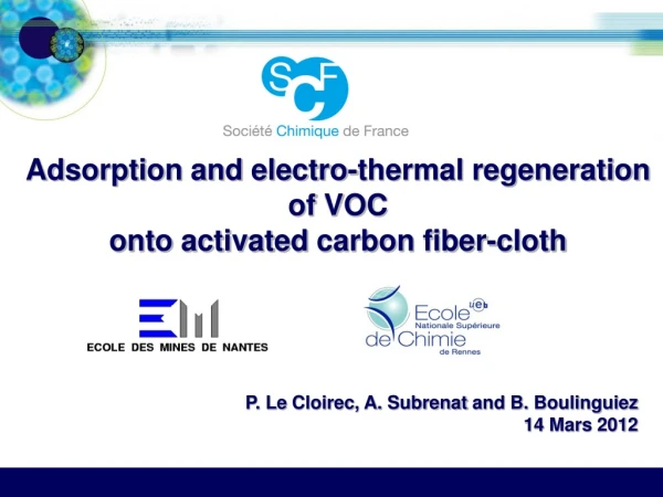 Adsorption and electro-thermal regeneration of VOC onto activated carbon fiber-cloth