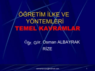 GRETIM ILKE VE Y NTEMLERI TEMEL KAVRAMLAR - slide 1