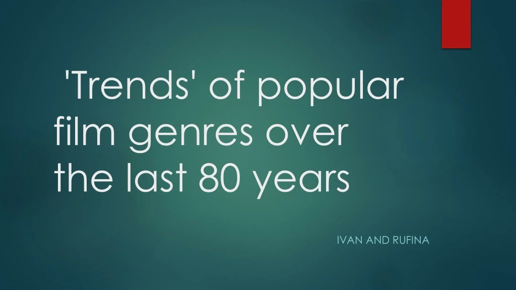 trends of popular film genres over the last 80 years