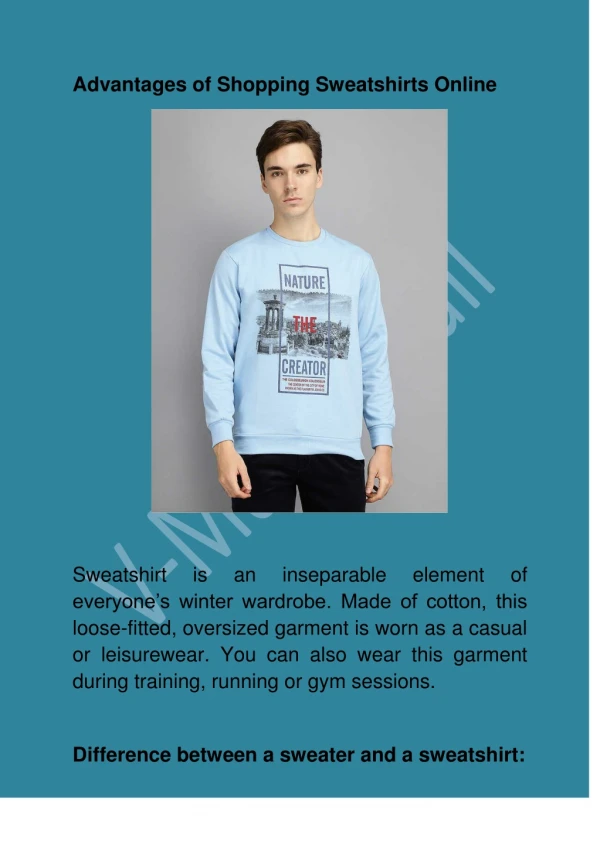 Advantages of Shopping Sweatshirts Online