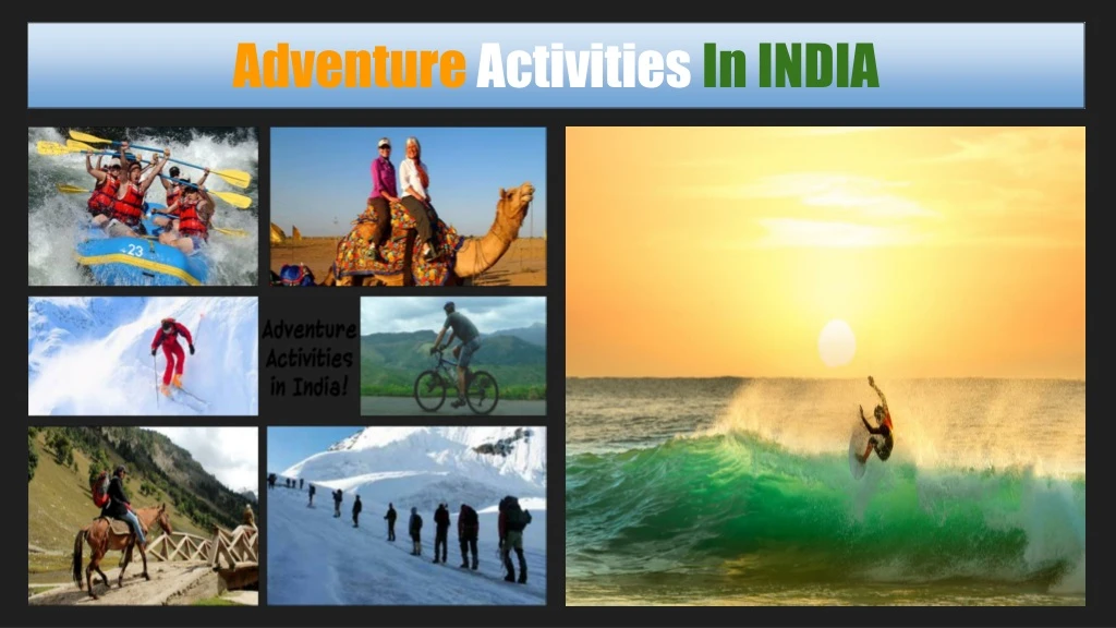 adventure activities in india