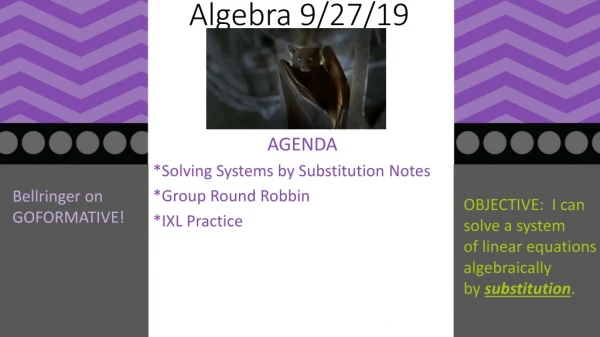 Algebra 9/27/19
