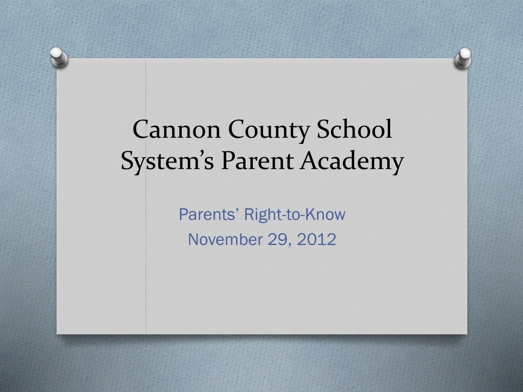 cannon county school system s parent academy