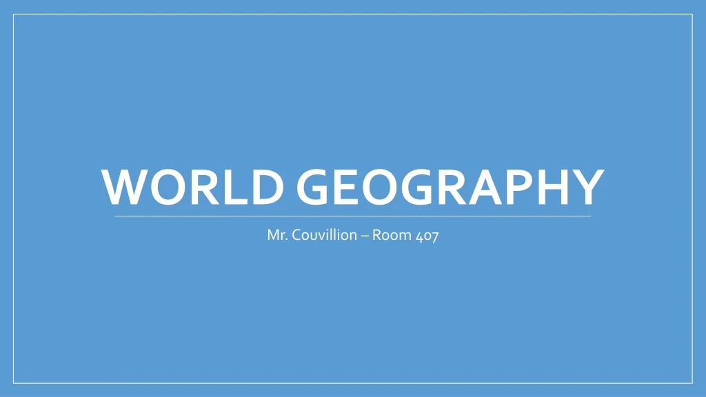 world geography