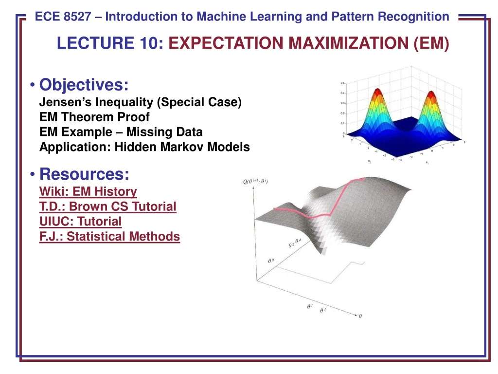 lecture 10 expectation maximization em
