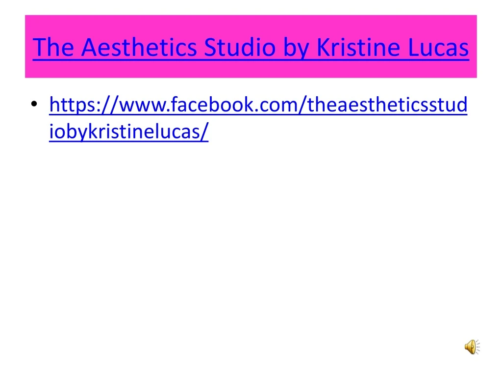 the aesthetics studio by kristine lucas