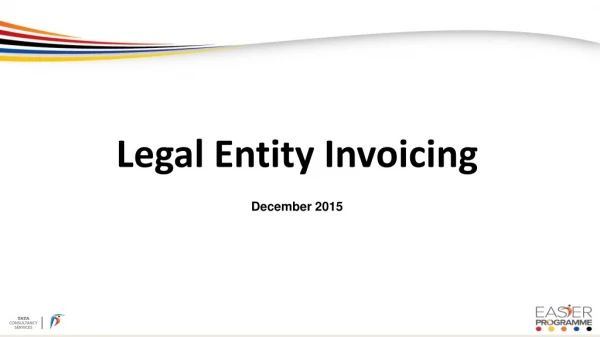 Legal Entity Invoicing December 2015