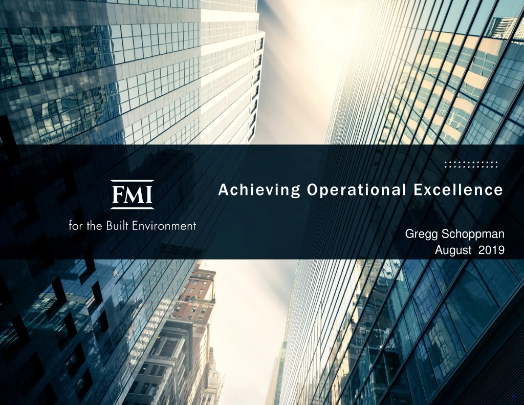 achieving operational excellence