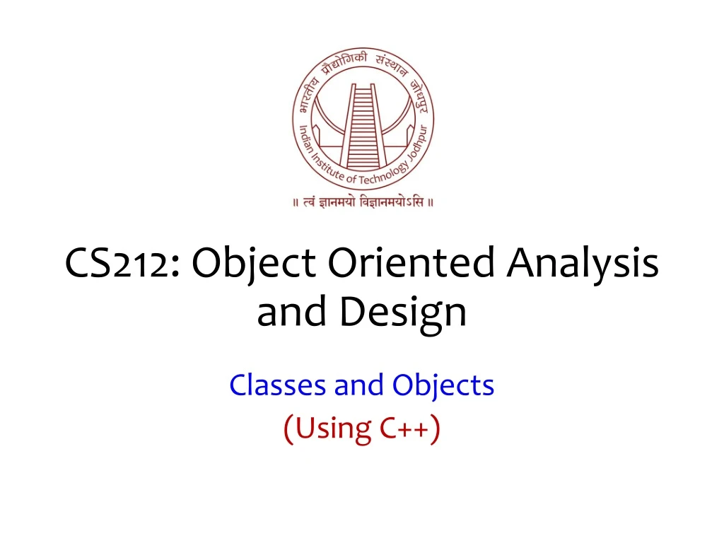 cs212 object oriented analysis and design