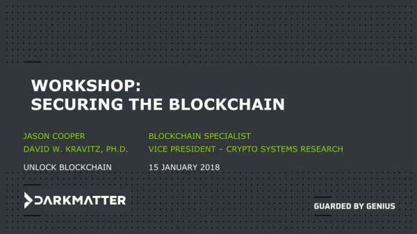 Workshop: securing the blockchain