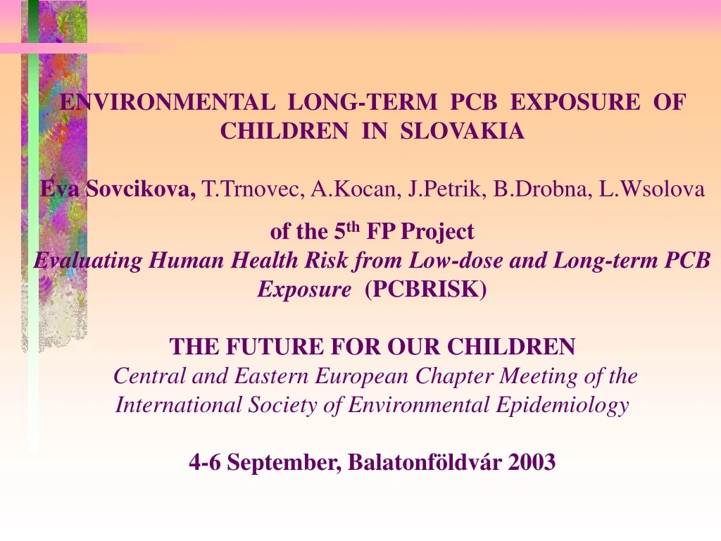 environmental long term pcb exposure of children