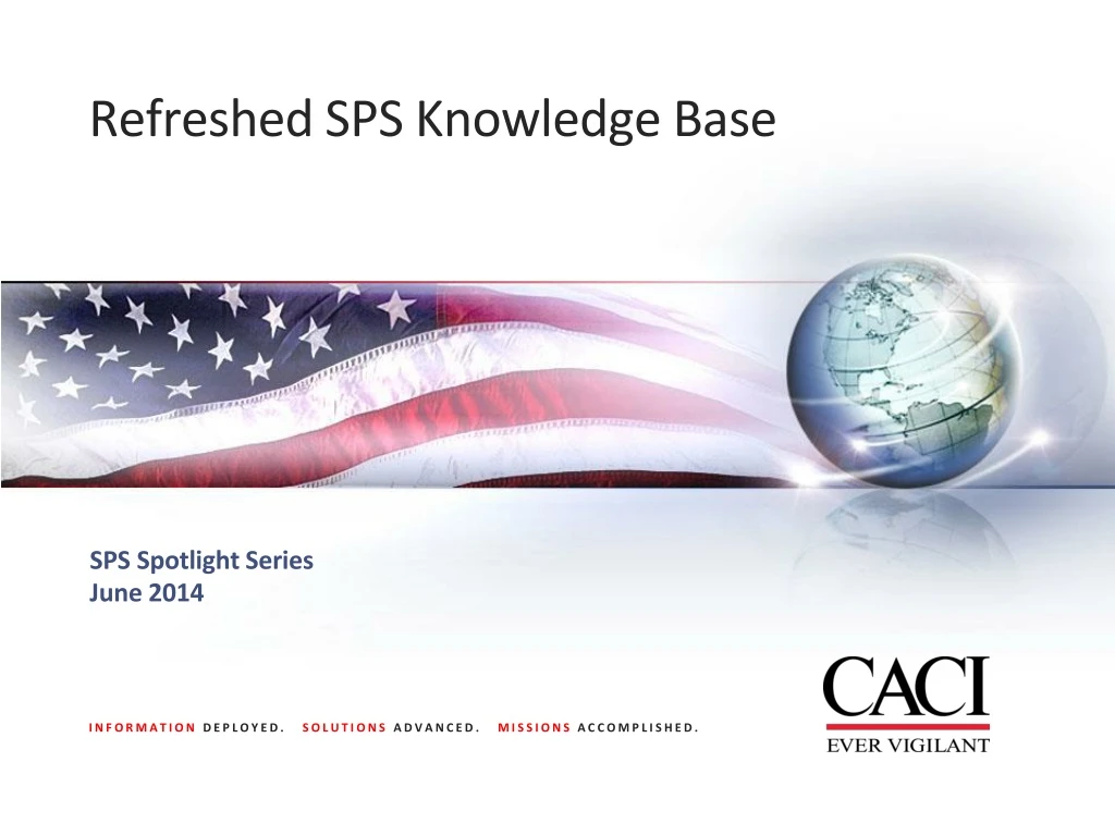 refreshed sps knowledge base