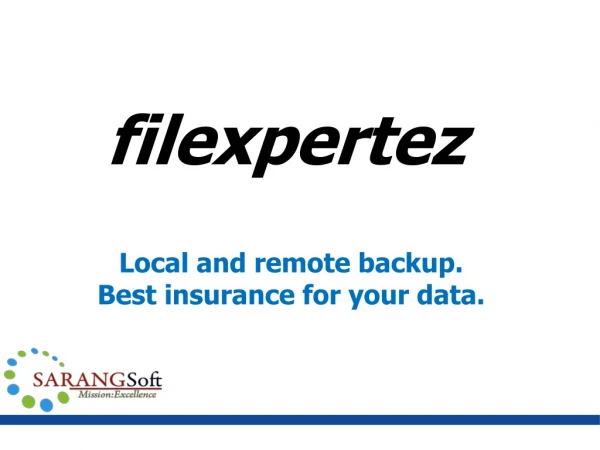 Local and remote backup. Best insurance for your data.