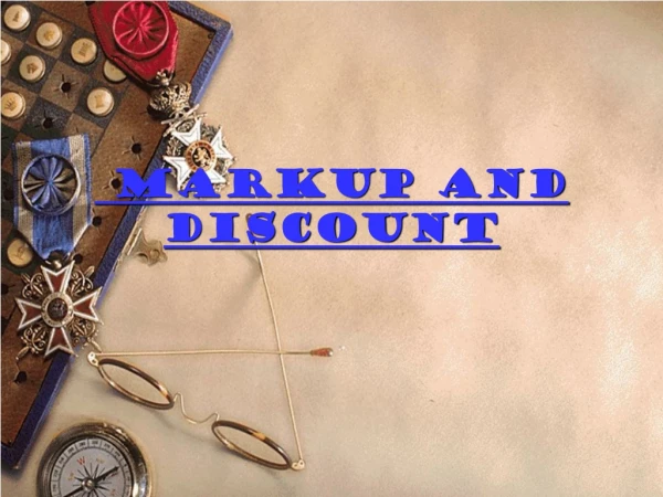 Markup and Discount